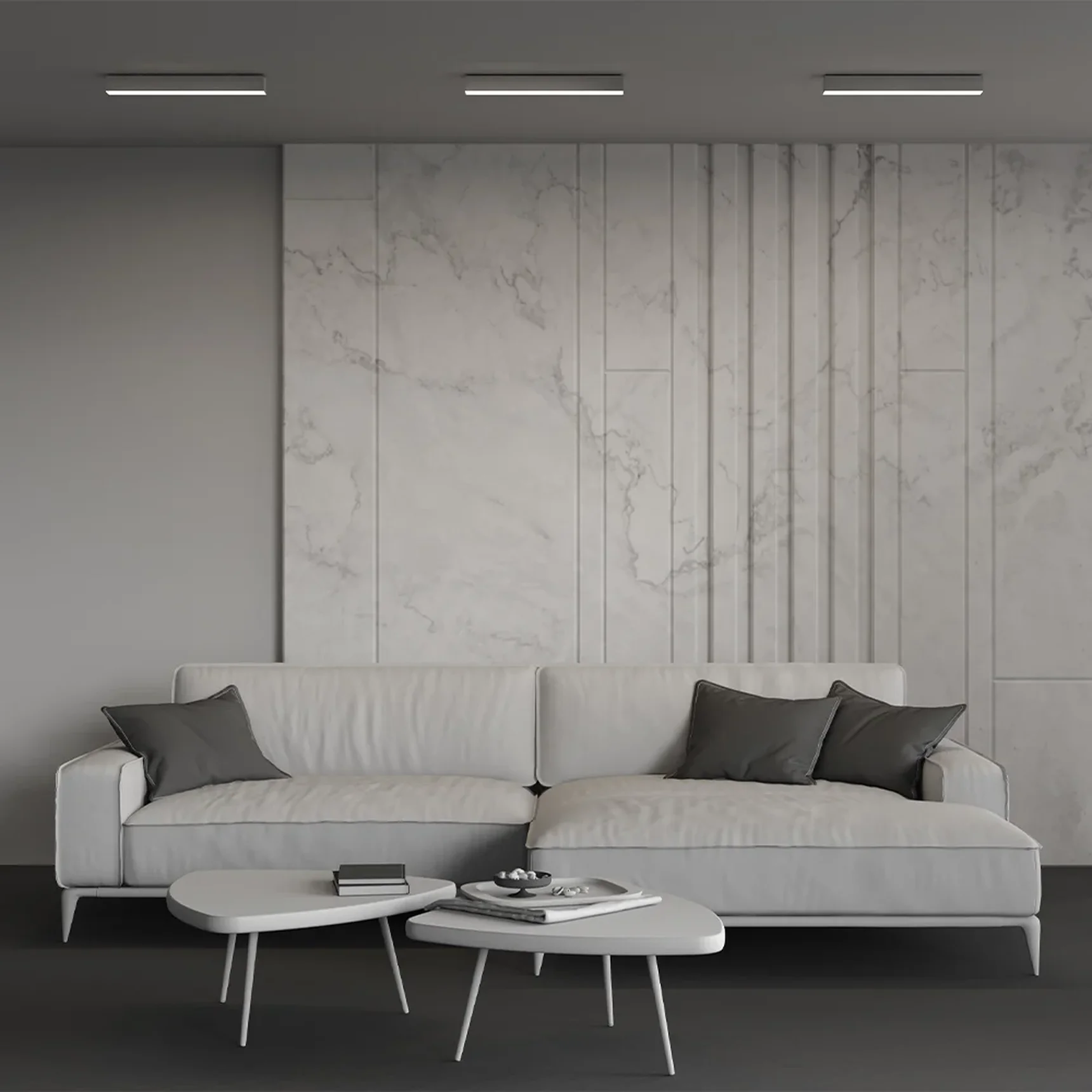 Линейный светильник накладной 4000K 50x50 12 Вт (Серебро, 500 мм), LL311018