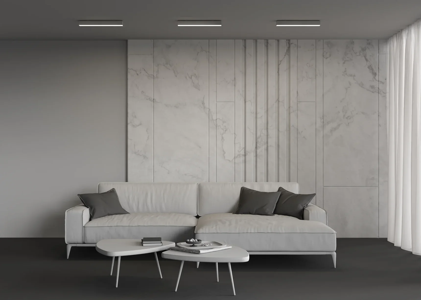 Линейный светильник накладной 4000K 50x50 12 Вт (Серебро, 500 мм), LL311018