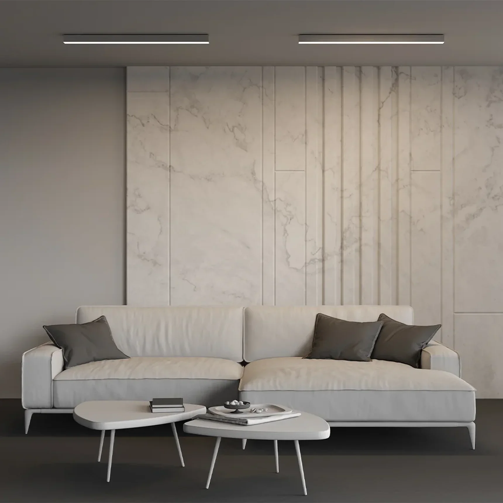 Линейный светильник накладной 3000K 50x50 24 Вт (Серебро, 1 м), LL311019