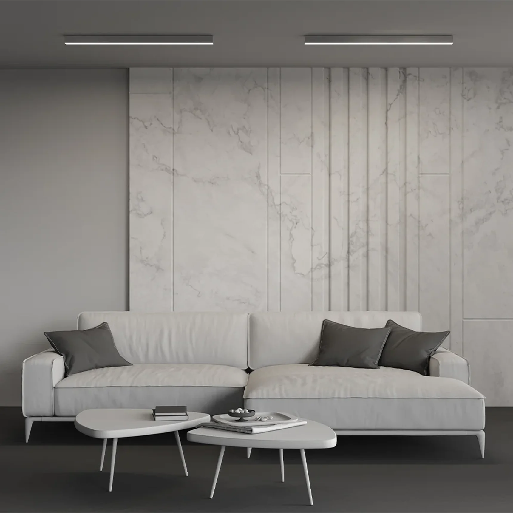 Линейный светильник накладной 4000K 50x50 24 Вт (Серебро, 1 м), LL311020