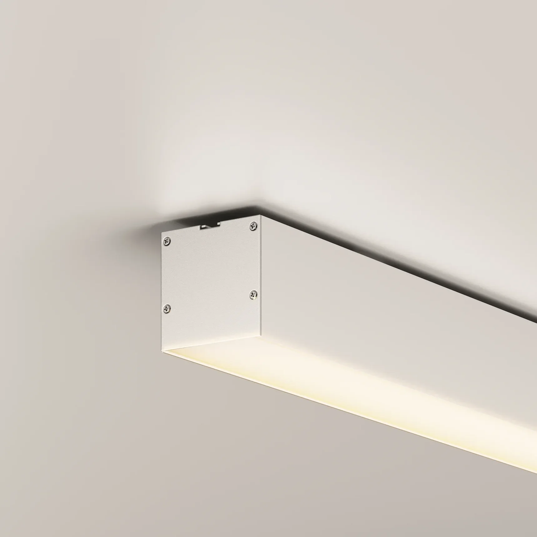 Линейный светильник накладной 3000K 50x50 48 Вт (Серебро, 2 м), LL311023