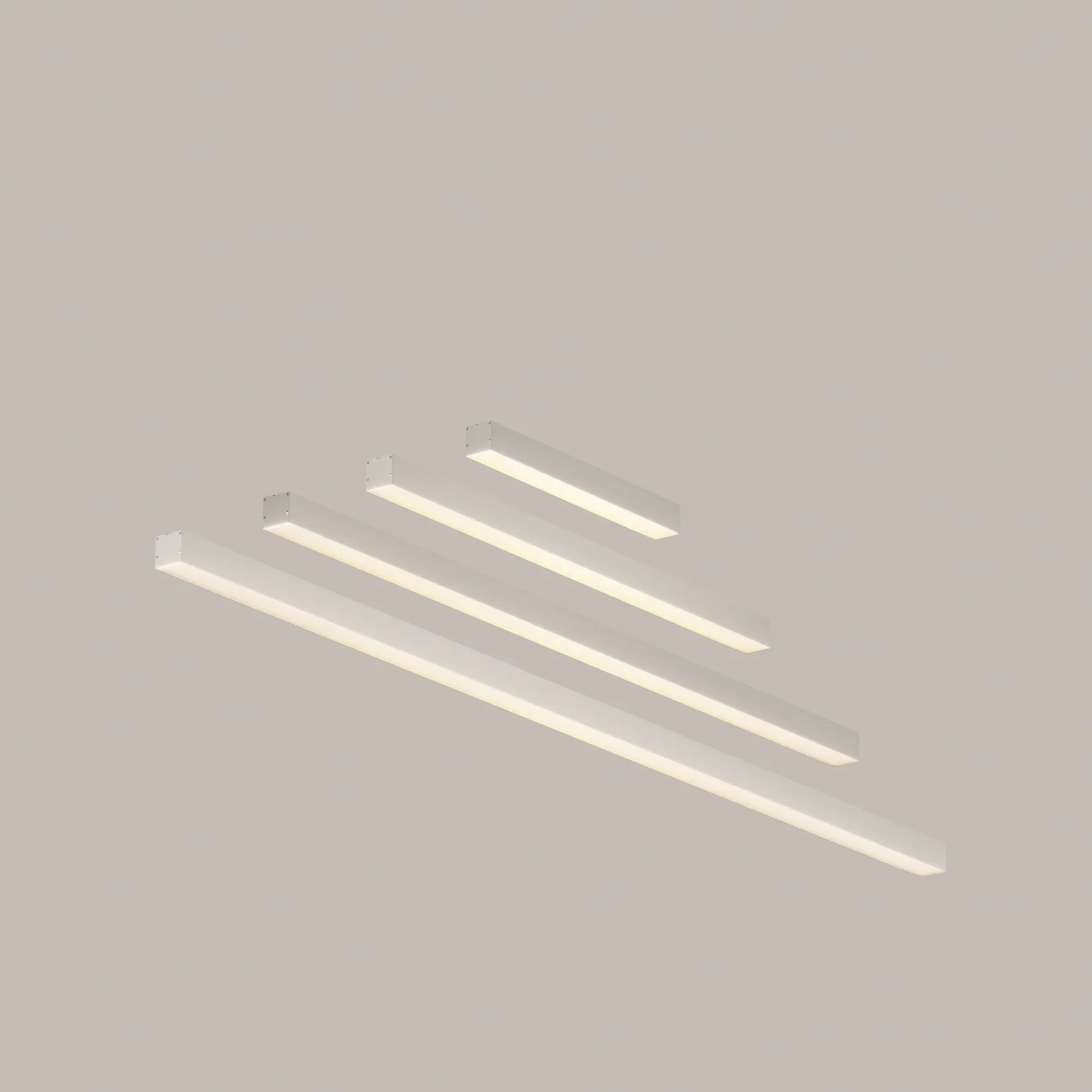 Линейный светильник накладной 3000K 50x50 48 Вт (Серебро, 2 м), LL311023