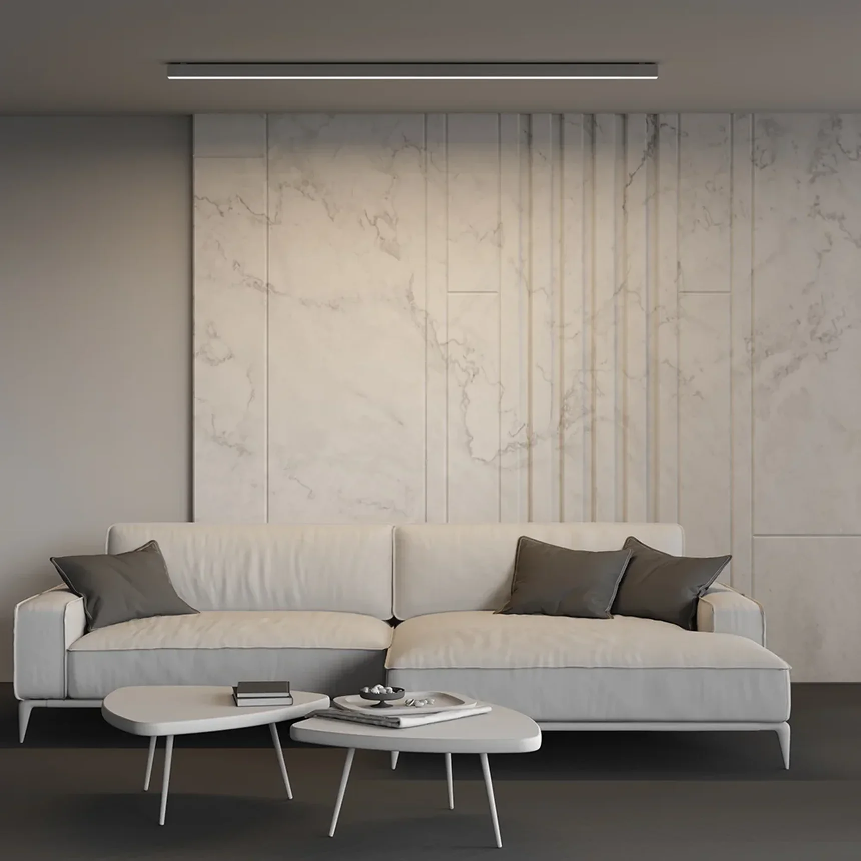 Линейный светильник накладной 4000K 50x50 48 Вт (Серебро, 2 м), LL311024