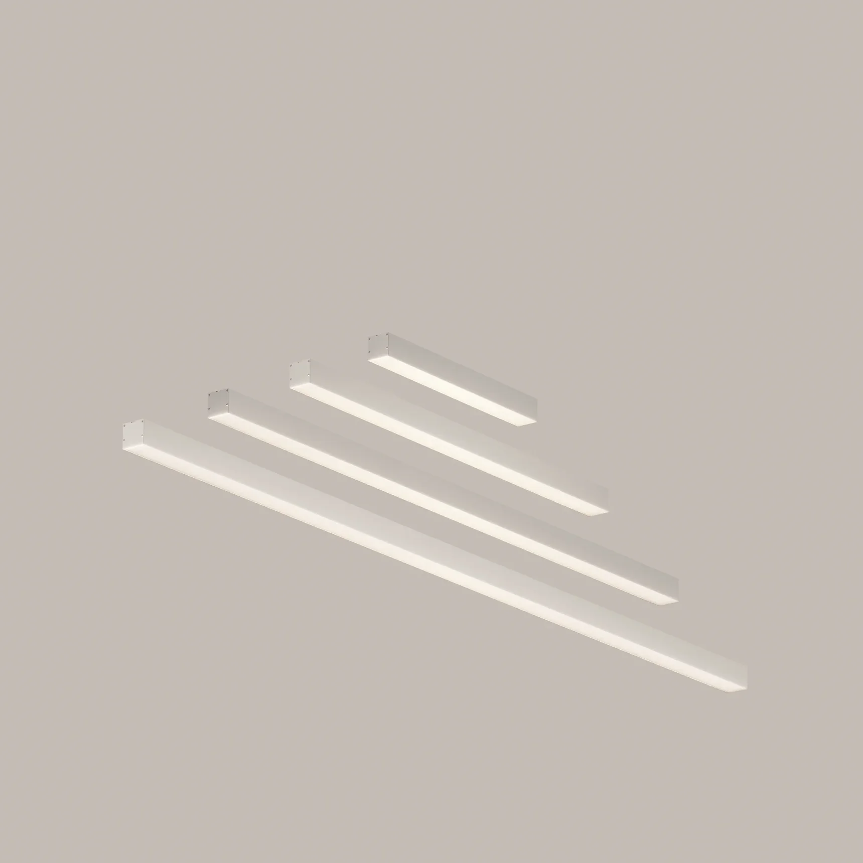 Линейный светильник накладной 4000K 50x50 48 Вт (Серебро, 2 м), LL311024