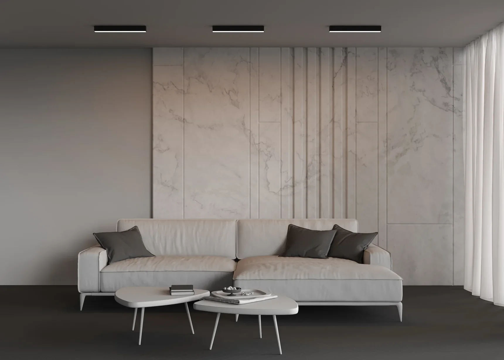 Линейный светильник накладной 3000K 50x50 12 Вт (Черный, 500 мм), LL311025