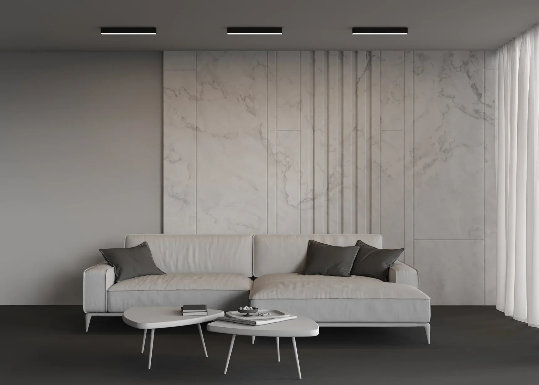 Линейный светильник накладной 4000K 50x50 12 Вт (Черный, 500 мм), LL311026