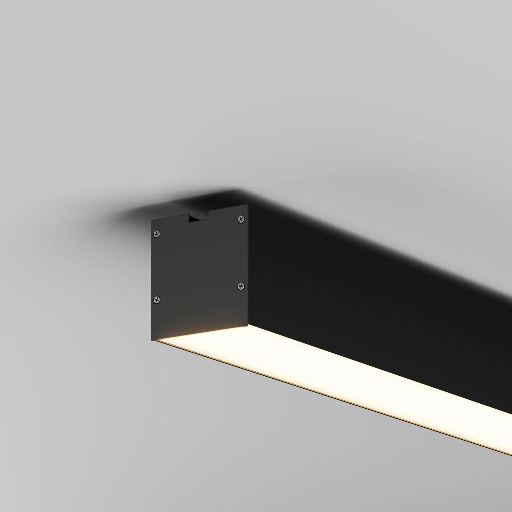 Линейный светильник накладной 3000K 50x50 24 Вт (Черный, 1 м), LL311027