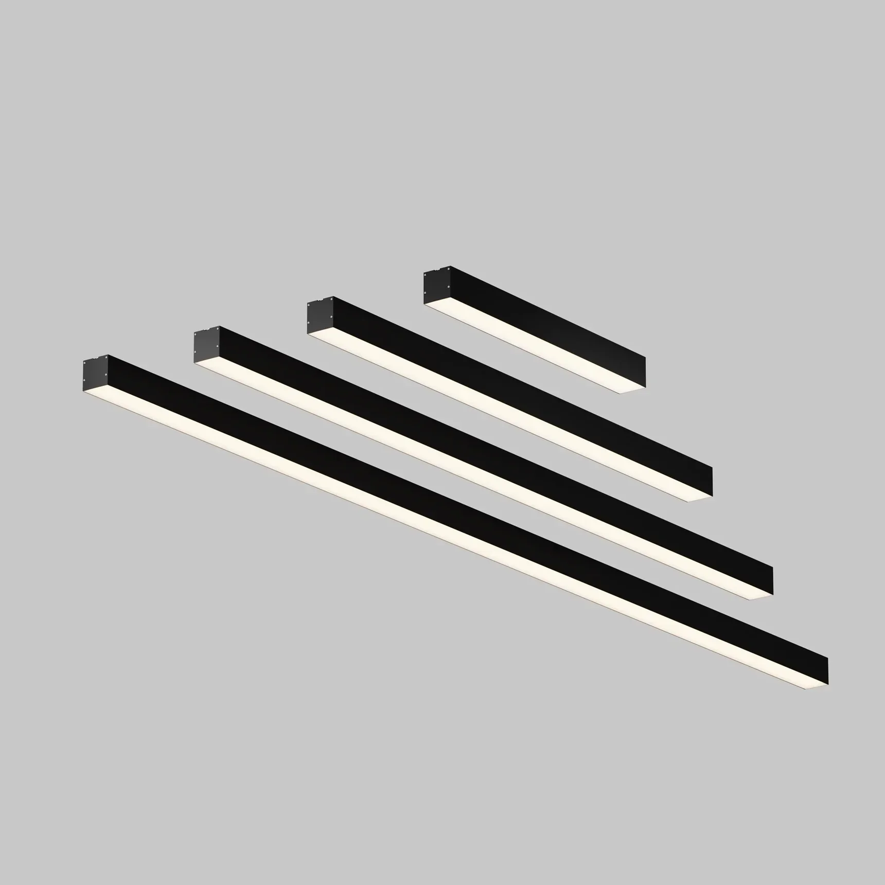 Линейный светильник накладной 3000K 50x50 24 Вт (Черный, 1 м), LL311027