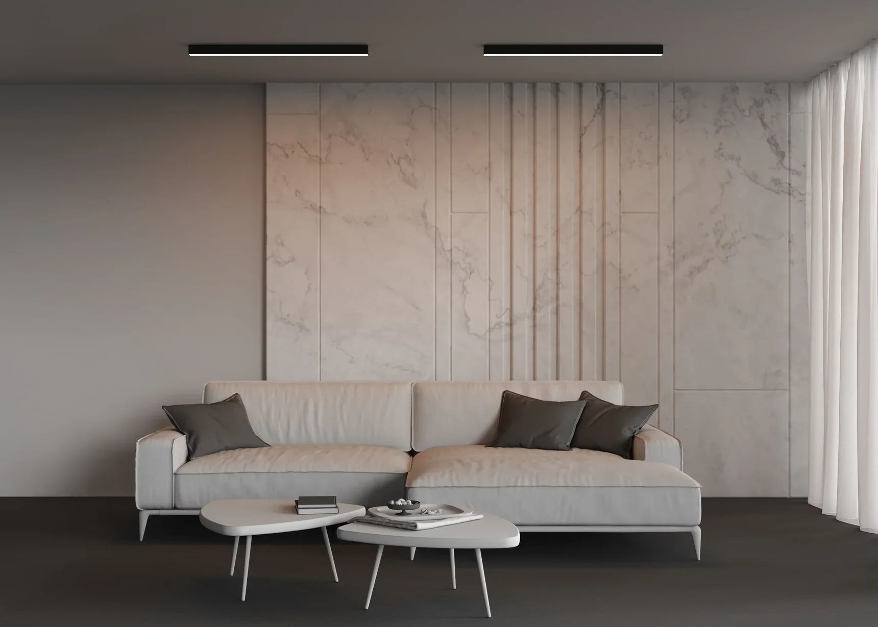 Линейный светильник накладной 3000K 50x50 24 Вт (Черный, 1 м), LL311027