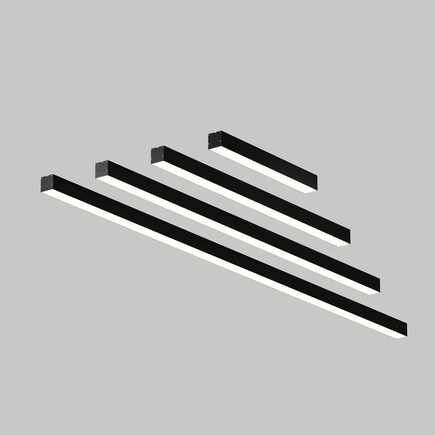 Линейный светильник накладной 4000K 50x50 24 Вт (Черный, 1 м), LL311028