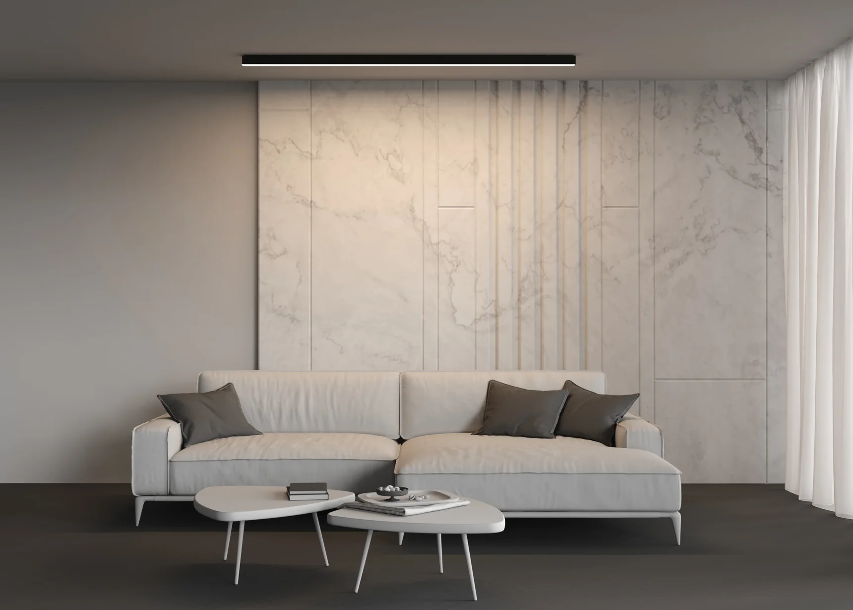 Линейный светильник накладной 4000K 50x50 48 Вт (Черный, 2 м), LL311032