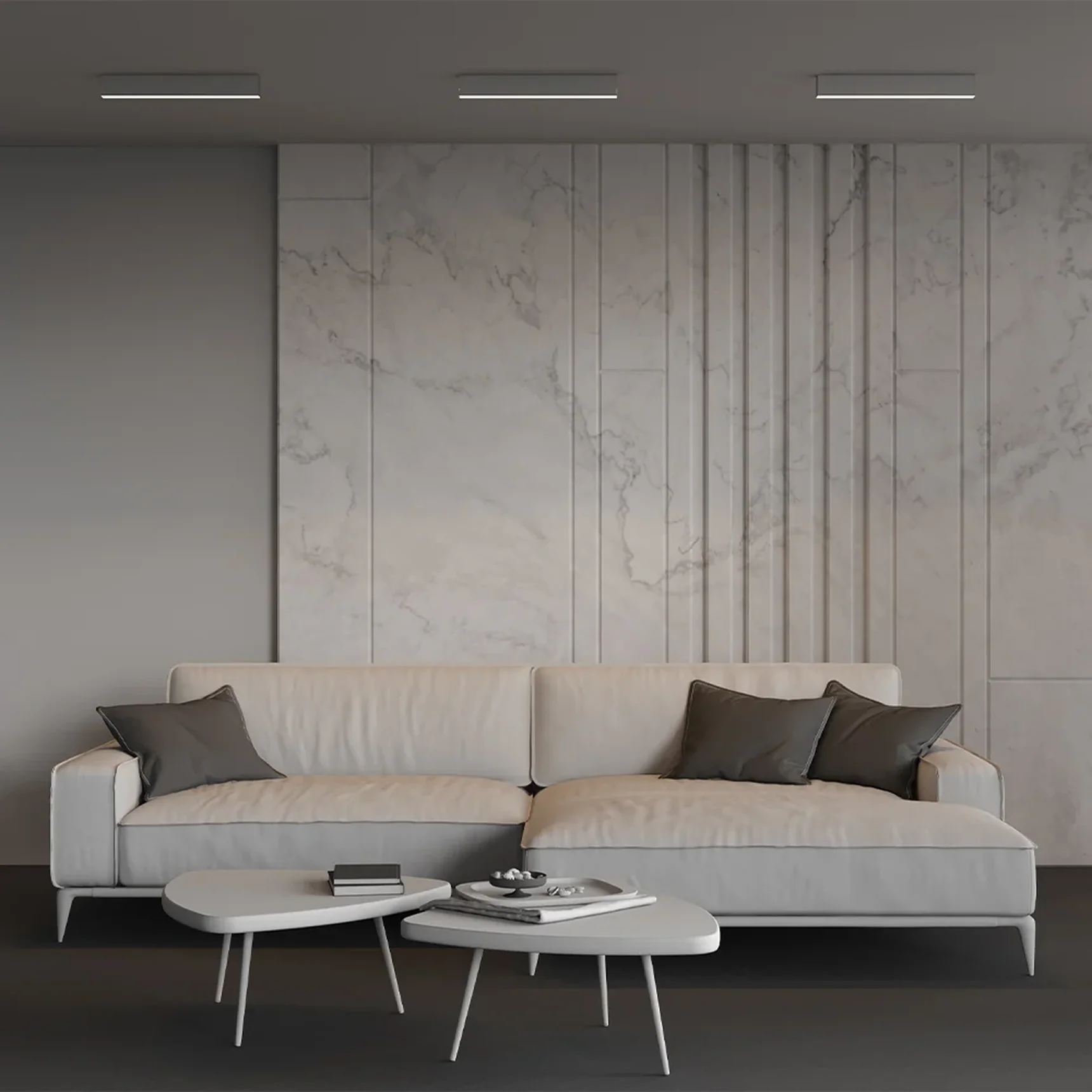 Линейный светильник накладной 3000K 35x67 12 Вт (Серебро, 500 мм), LL311033