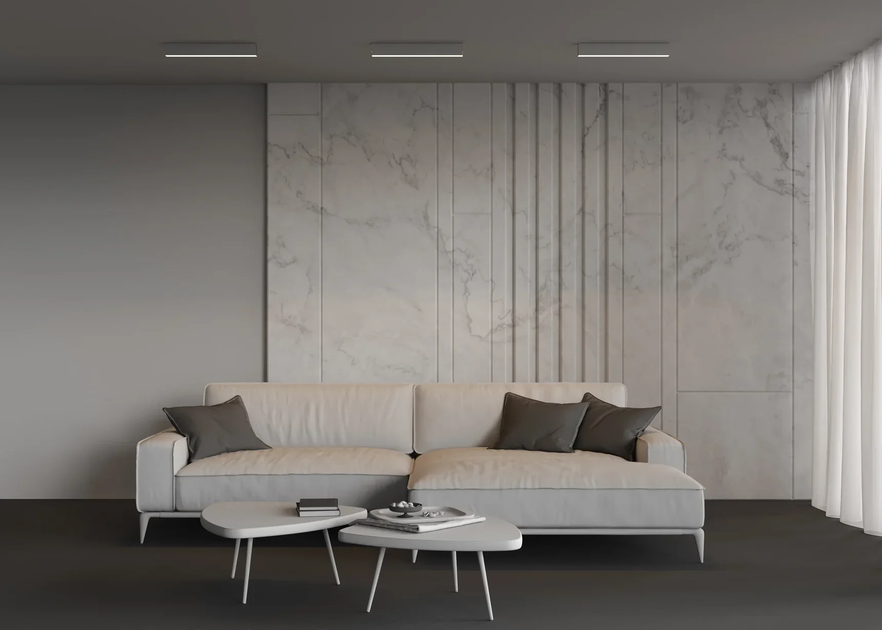 Линейный светильник накладной 3000K 35x67 12 Вт (Серебро, 500 мм), LL311033