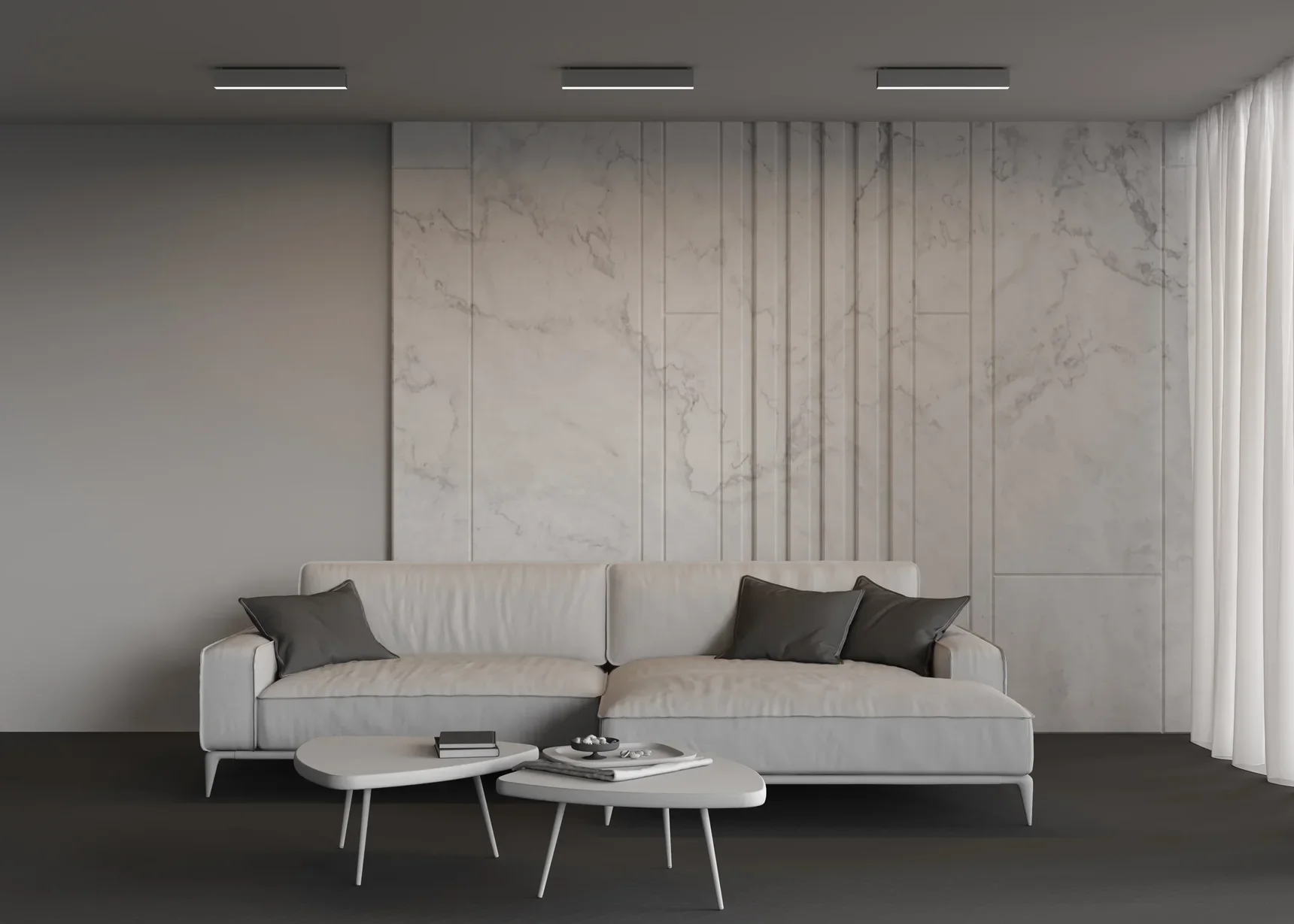 Линейный светильник накладной 4000K 35x67 12 Вт (Серебро, 500 мм), LL311034