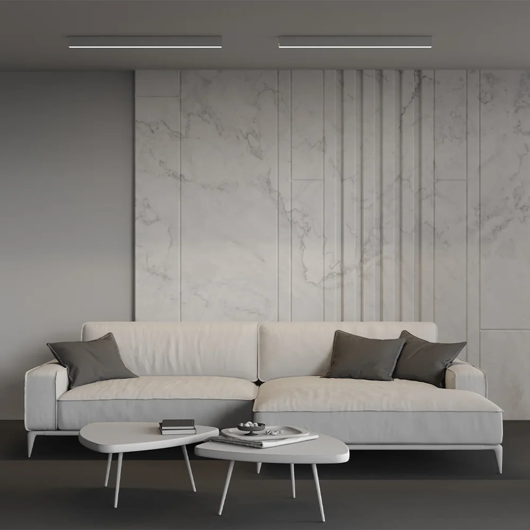 Линейный светильник накладной 4000K 35x67 24 Вт (Серебро, 1 м), LL311036