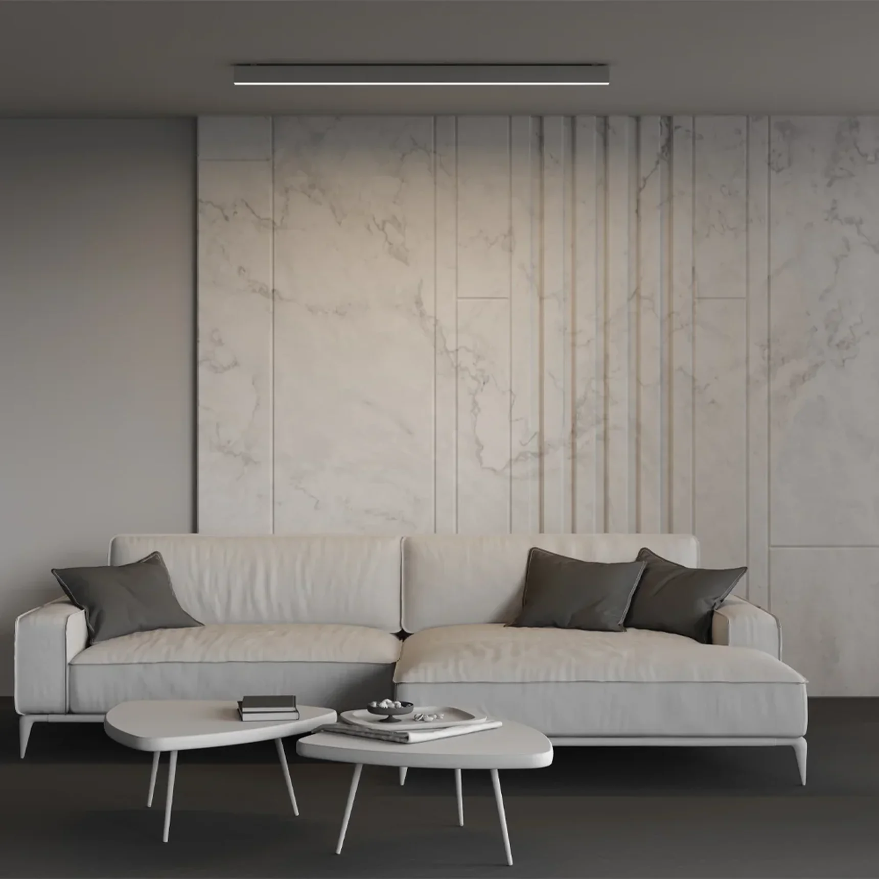 Линейный светильник накладной 4000K 35x67 36 Вт (Серебро, 1,5 м), LL311038