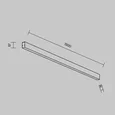 Линейный светильник накладной 4000K 35x67 36 Вт (Серебро, 1,5 м), LL311038
