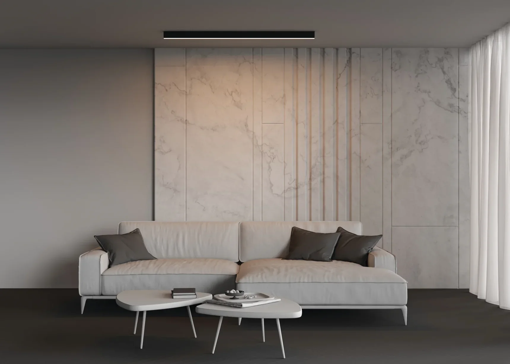 Линейный светильник накладной 3000K 35x67 36 Вт (Черный, 1,5 м), LL311045