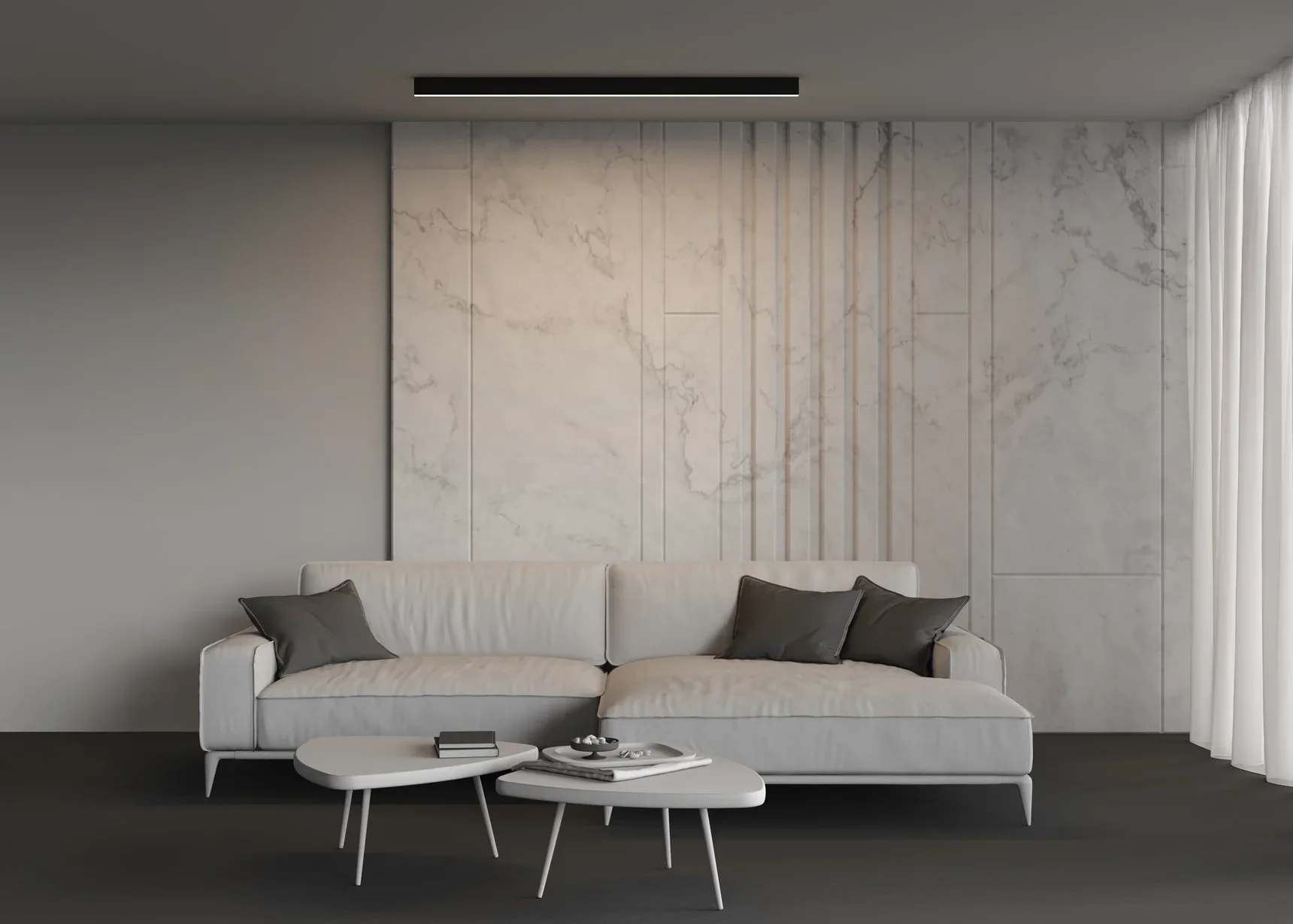 Линейный светильник накладной 4000K 35x67 36 Вт (Черный, 1,5 м), LL311046