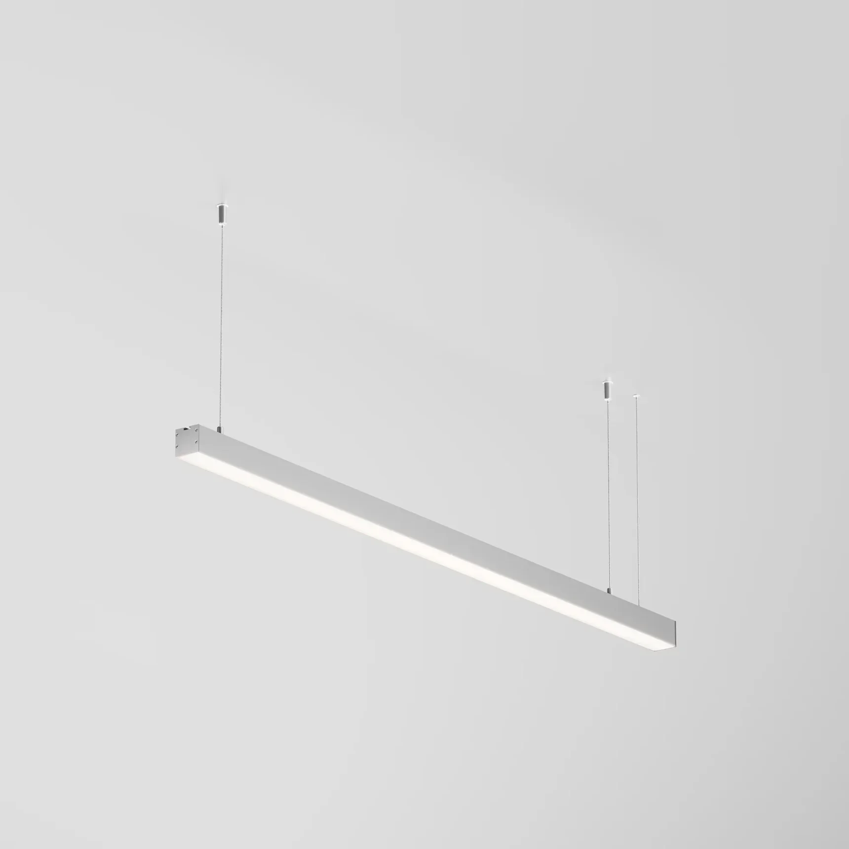 Линейный светильник подвесной 3000K 35x35 24 Вт (Серебро, 1 м), LL312003