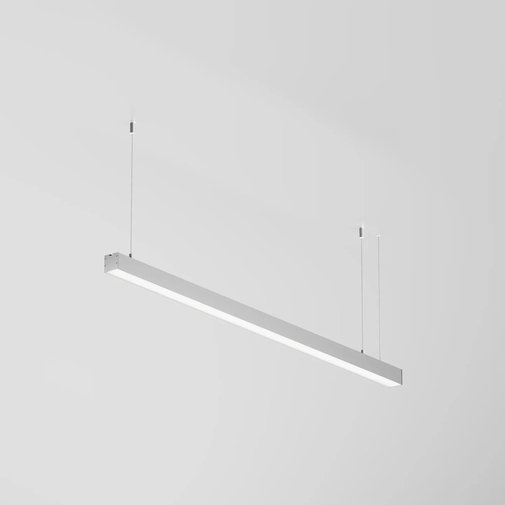 Линейный светильник подвесной 3000K 35x35 24 Вт (Серебро, 1 м), LL312003