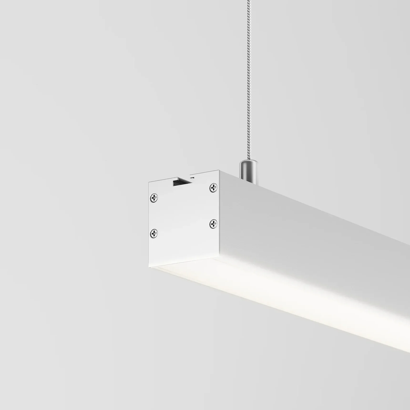 Линейный светильник подвесной 4000K 35x35 24 Вт (Серебро, 1 м), LL312004