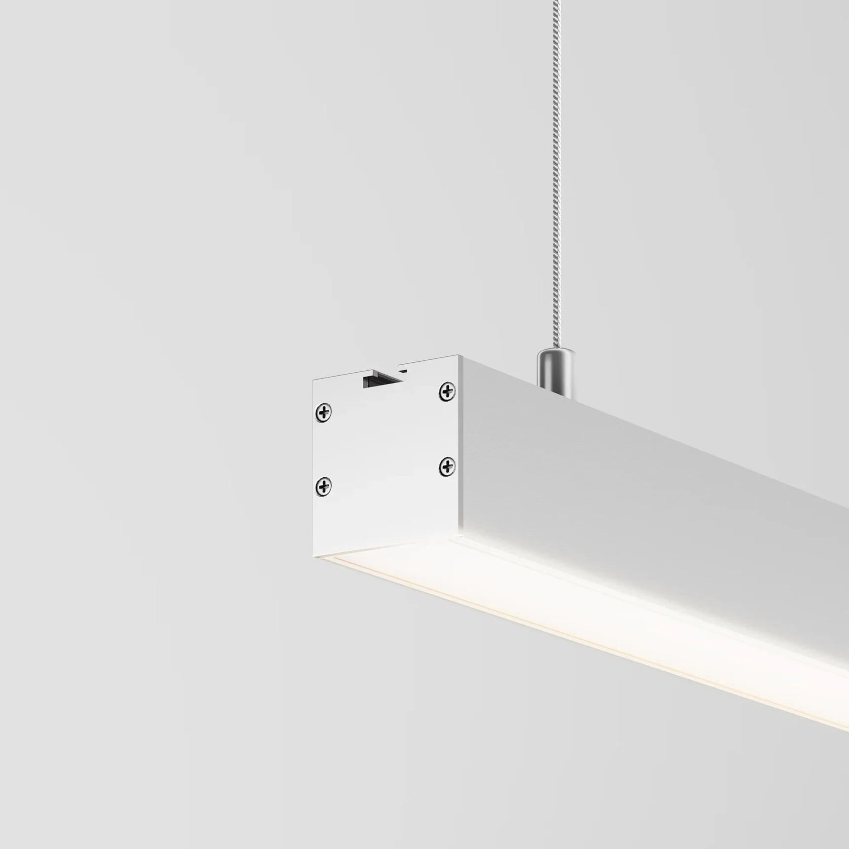 Линейный светильник подвесной 3000K 35x35 36 Вт (Серебро, 1,5 м), LL312005