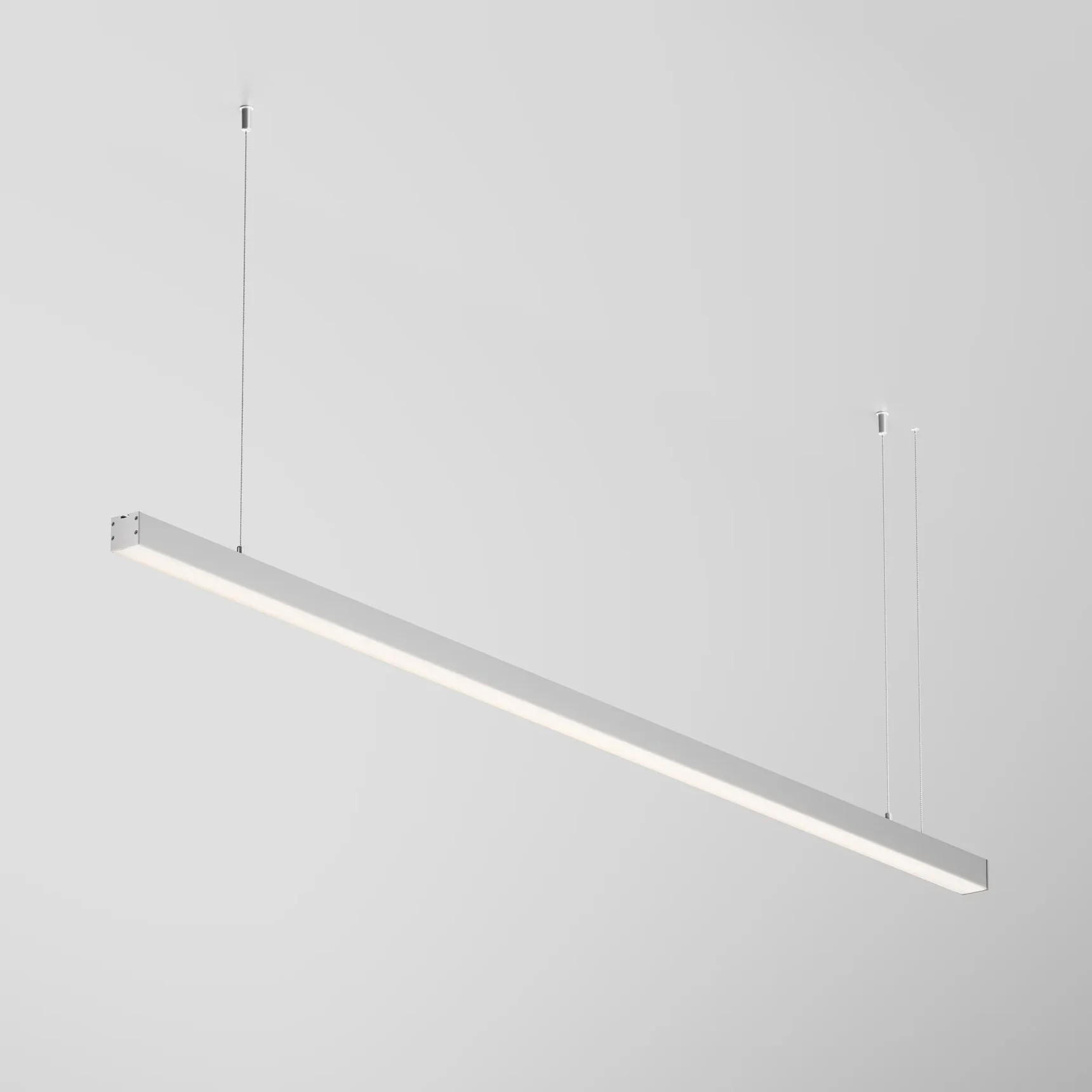 Линейный светильник подвесной 3000K 35x35 36 Вт (Серебро, 1,5 м), LL312005