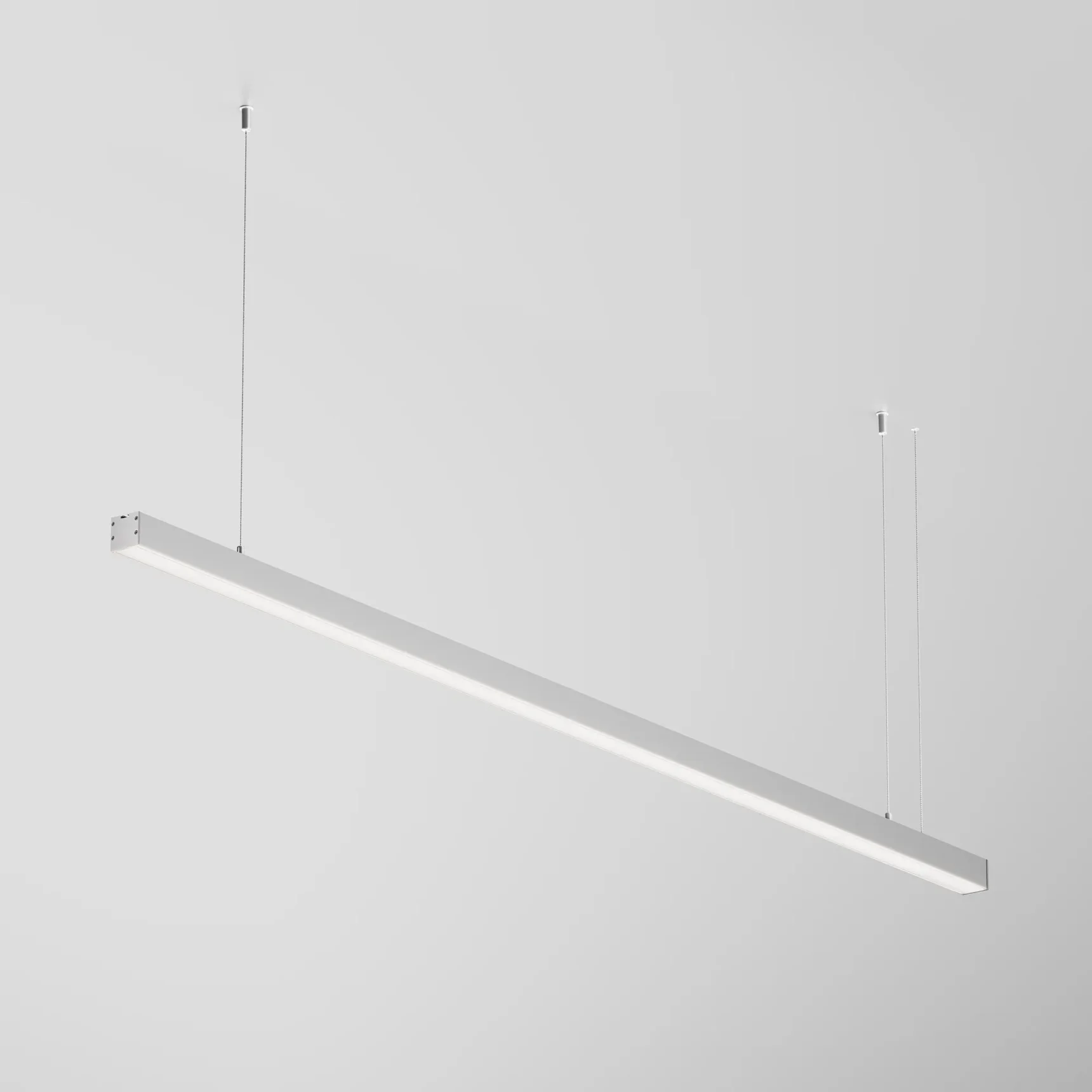 Линейный светильник подвесной 3000K 35x35 36 Вт (Серебро, 1,5 м), LL312005