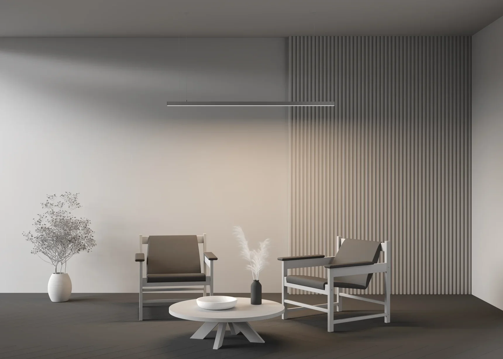 Линейный светильник подвесной 4000K 35x35 36 Вт (Серебро, 1,5 м), LL312006