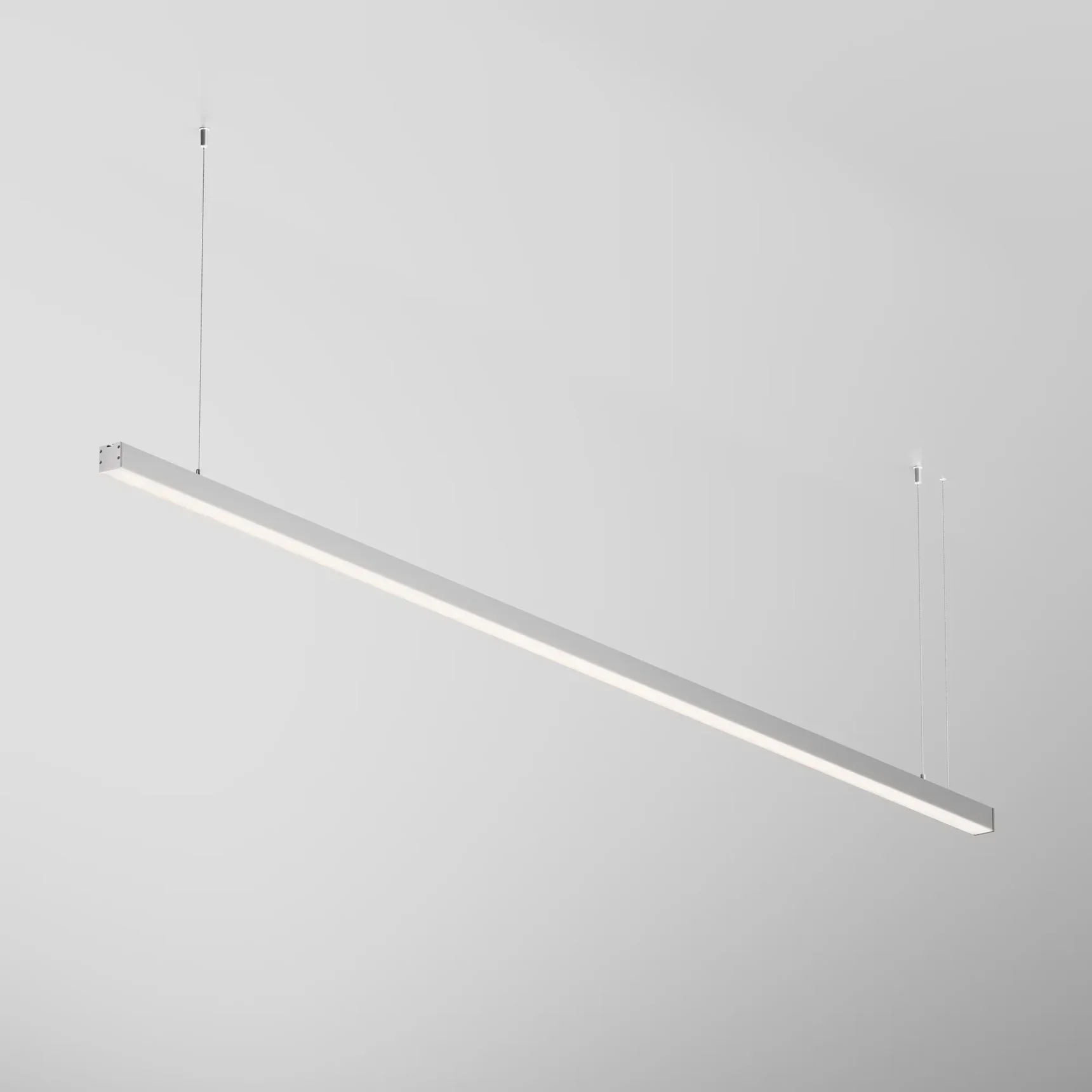Линейный светильник подвесной 3000K 35x35 48 Вт (Серебро, 2 м), LL312007