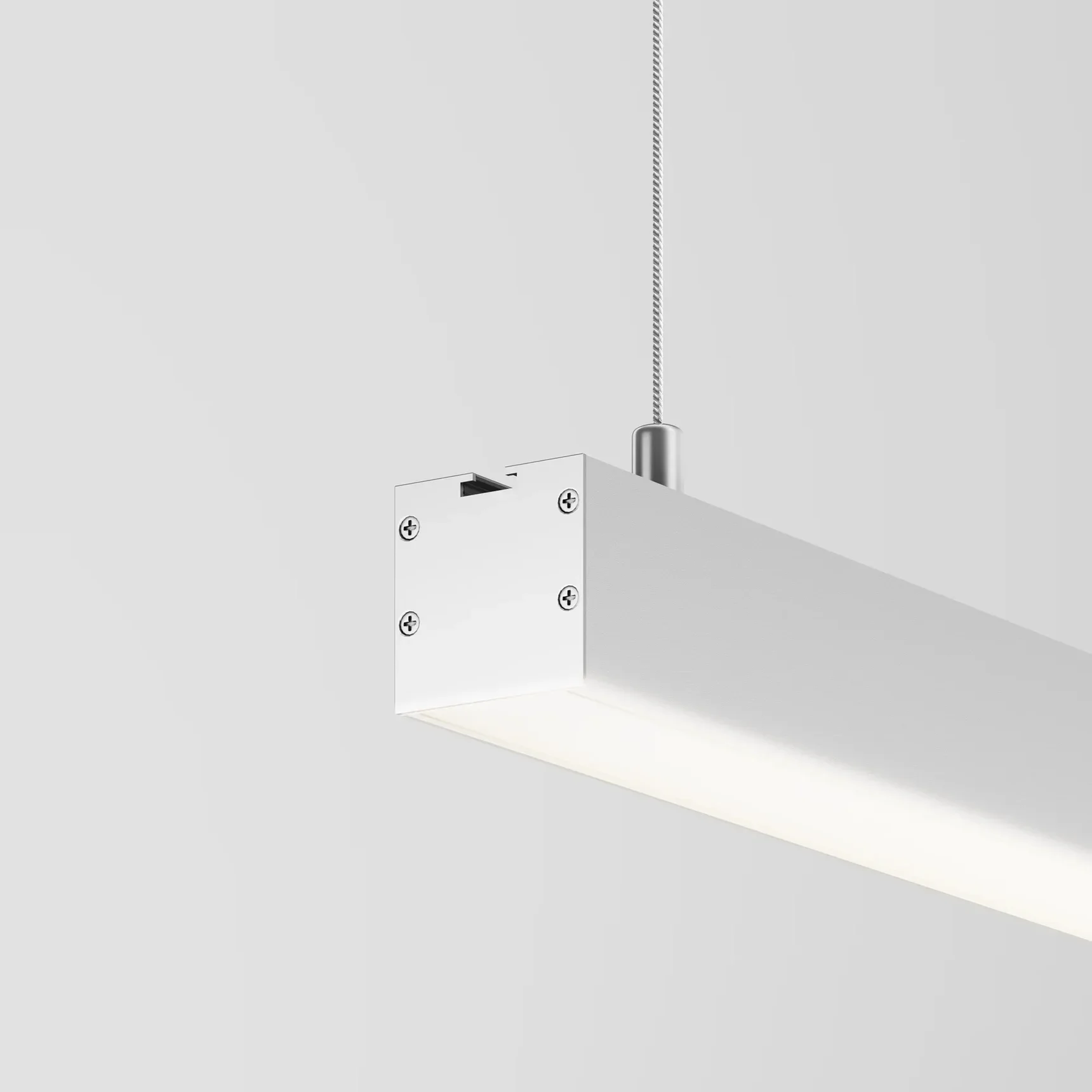 Линейный светильник подвесной 4000K 35x35 48 Вт (Серебро, 2 м), LL312008