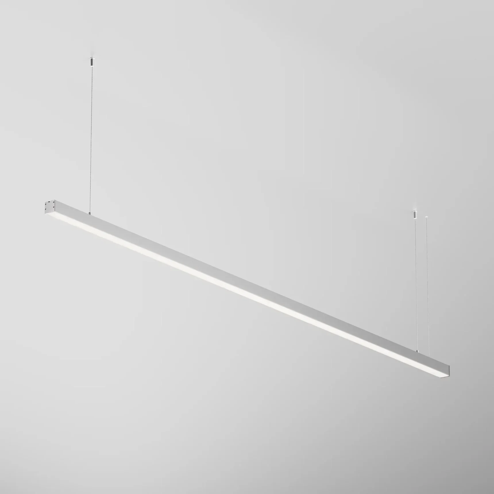 Линейный светильник подвесной 4000K 35x35 48 Вт (Серебро, 2 м), LL312008