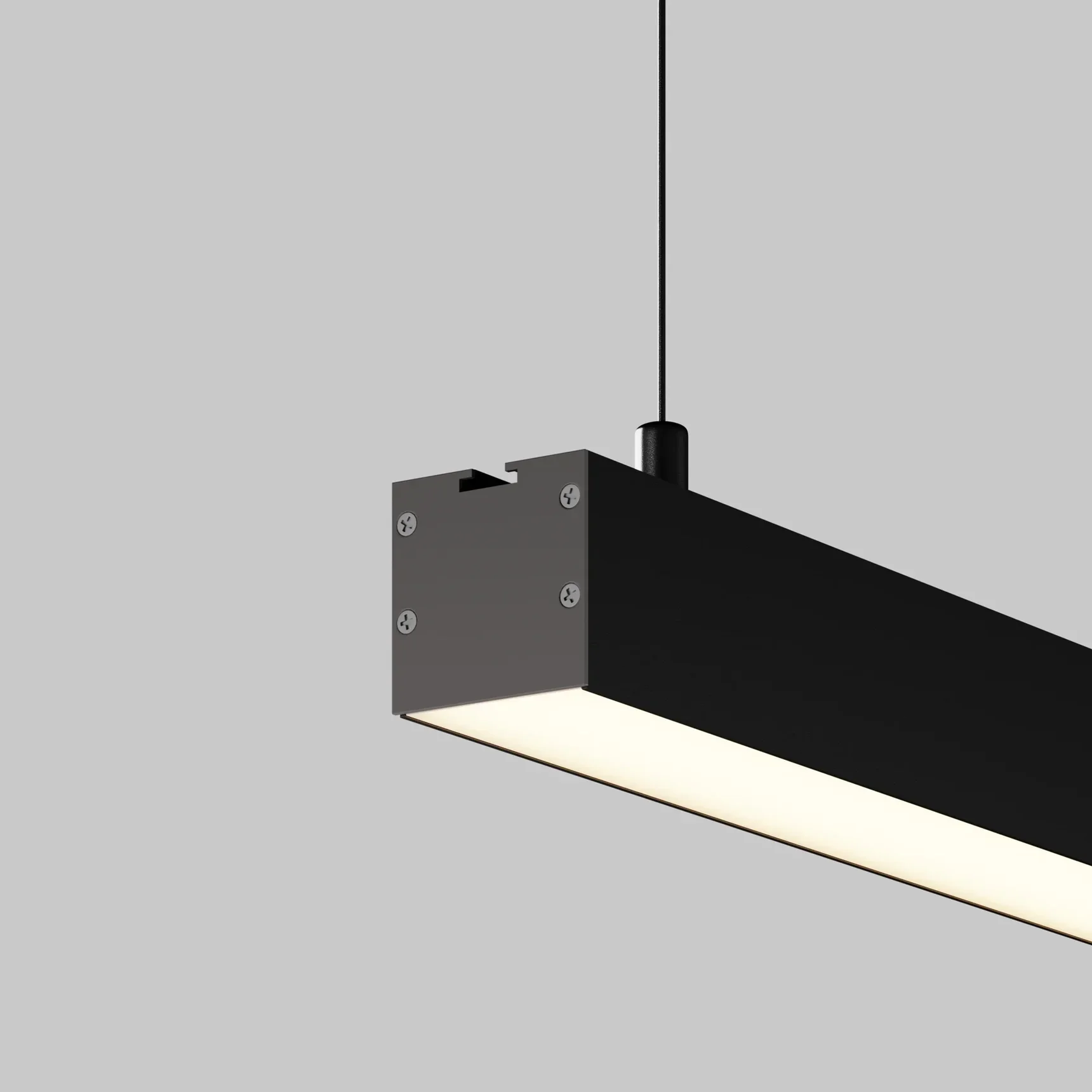 Линейный светильник подвесной 3000K 35x35 24 Вт (Черный, 1 м), LL312011