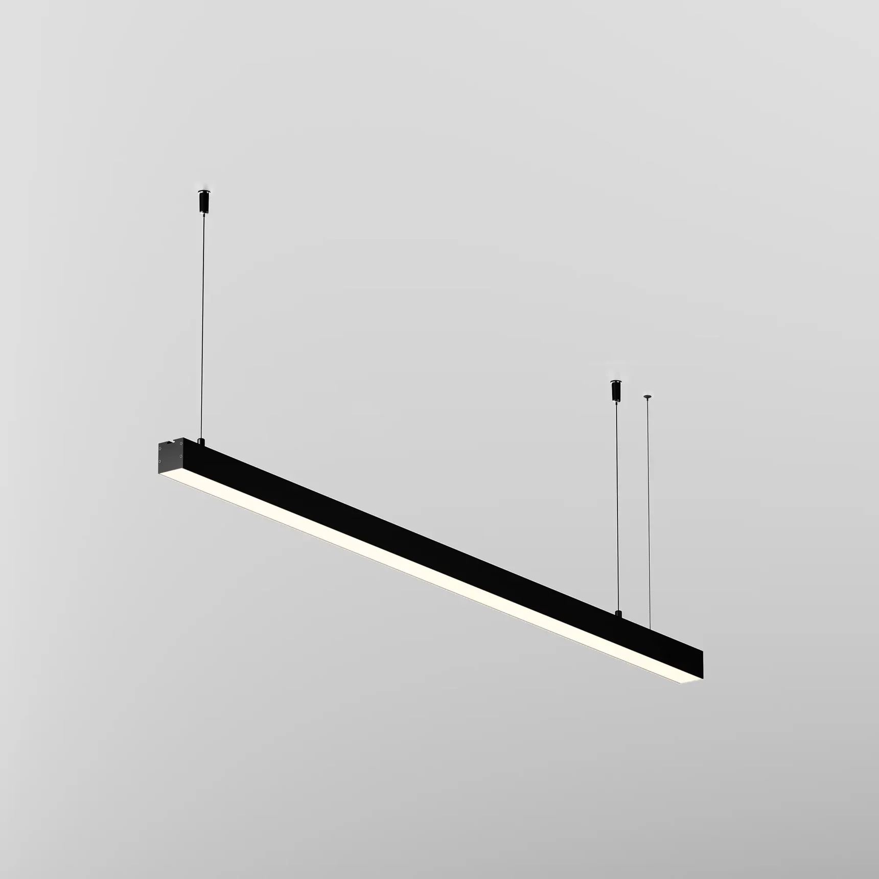 Линейный светильник подвесной 3000K 35x35 24 Вт (Черный, 1 м), LL312011