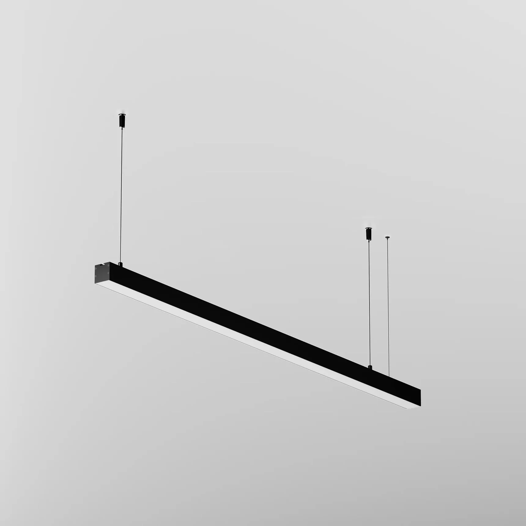 Линейный светильник подвесной 3000K 35x35 24 Вт (Черный, 1 м), LL312011