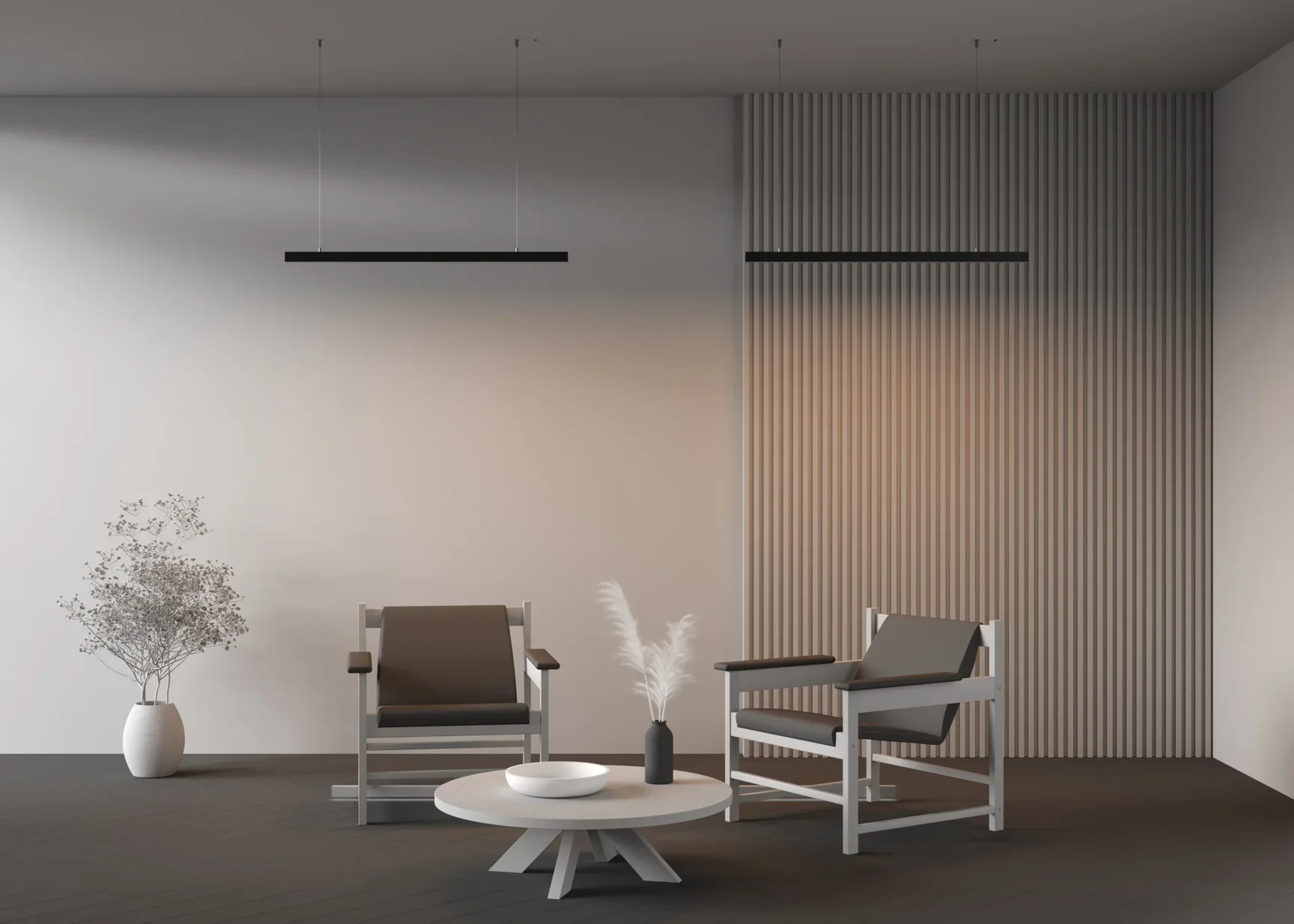 Линейный светильник подвесной 3000K 35x35 24 Вт (Черный, 1 м), LL312011