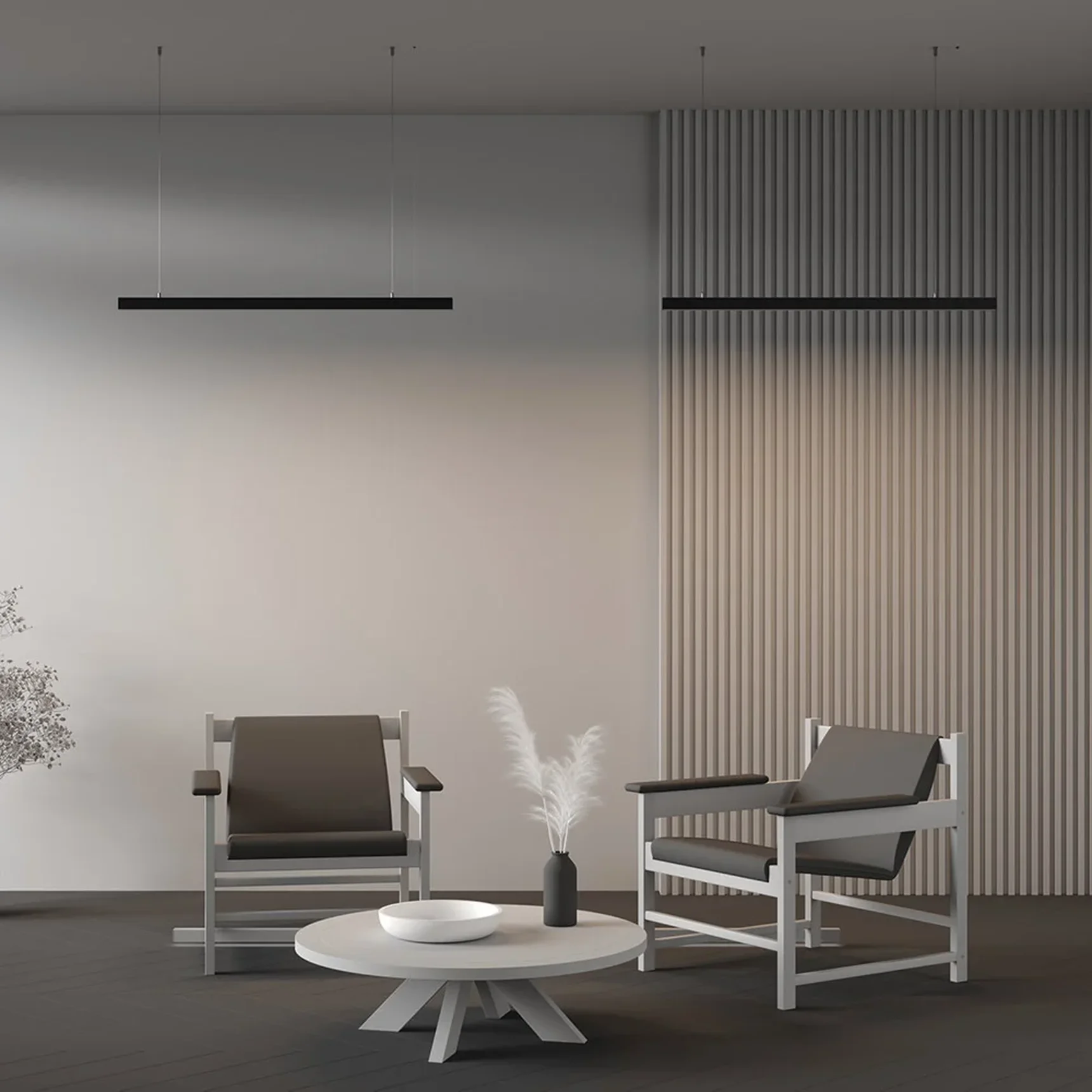 Линейный светильник подвесной 4000K 35x35 24 Вт (Черный, 1 м), LL312012