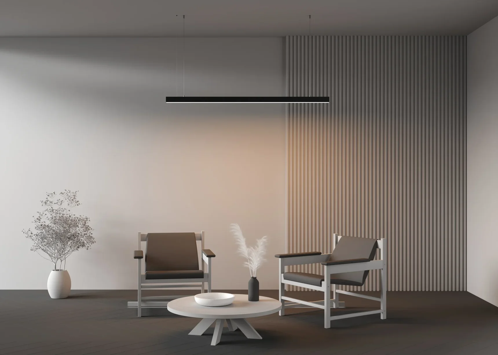 Линейный светильник подвесной 3000K 35x35 36 Вт (Черный, 1,5 м), LL312013