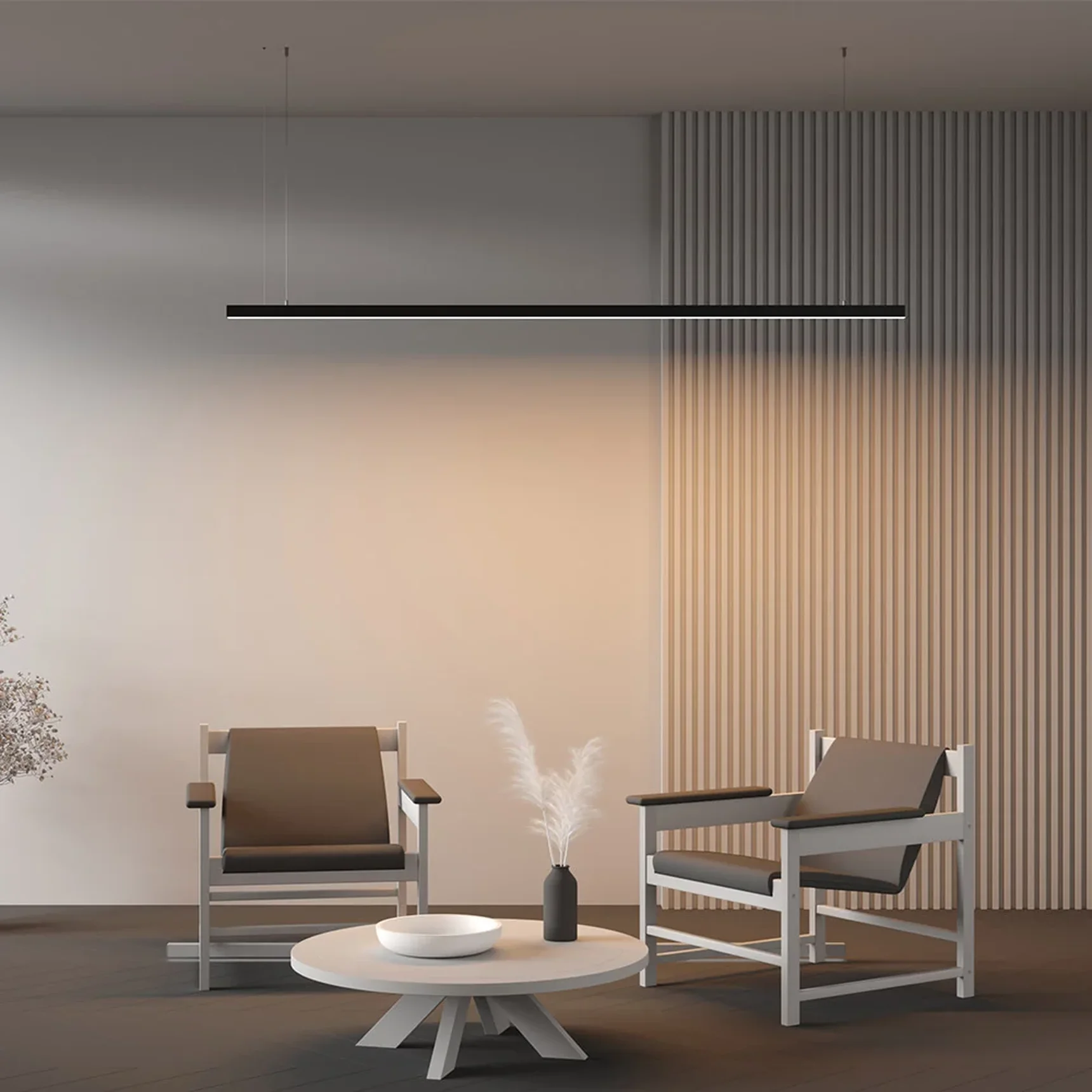 Линейный светильник подвесной 3000K 35x35 48 Вт (Черный, 2 м), LL312015