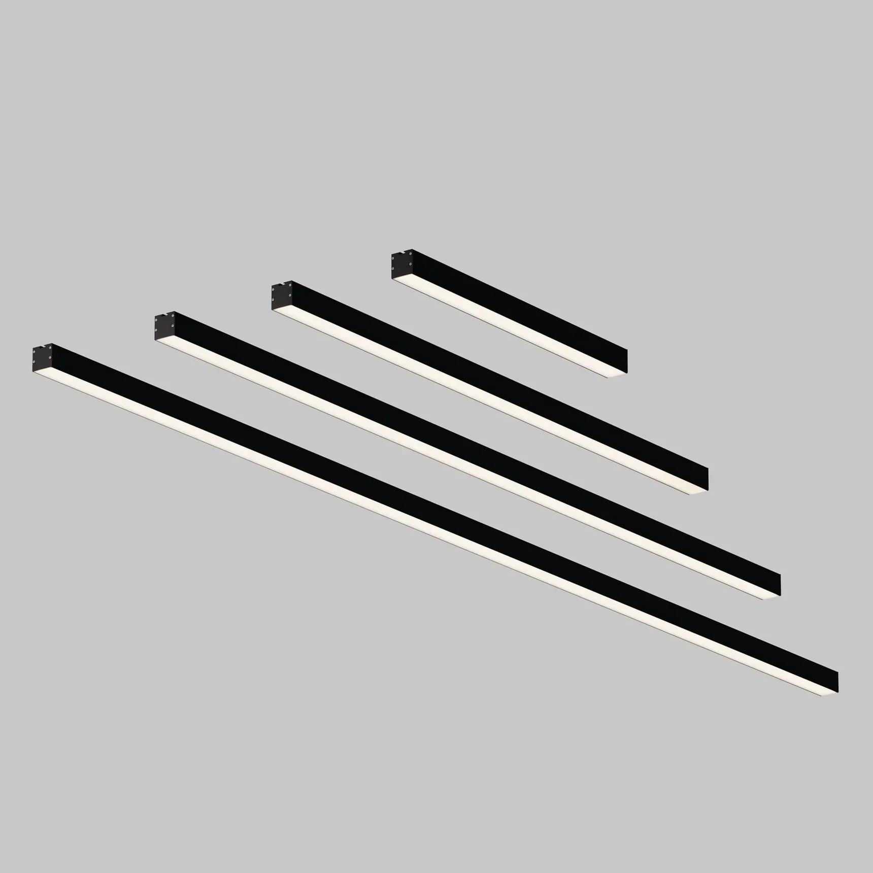 Линейный светильник подвесной 3000K 35x35 48 Вт (Черный, 2 м), LL312015