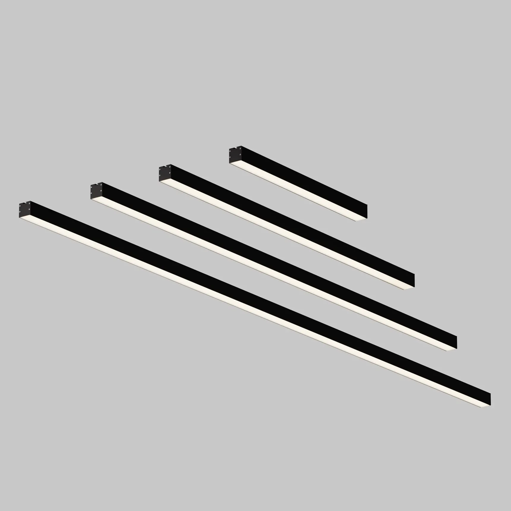 Линейный светильник подвесной 4000K 35x35 48 Вт (Черный, 2 м), LL312016