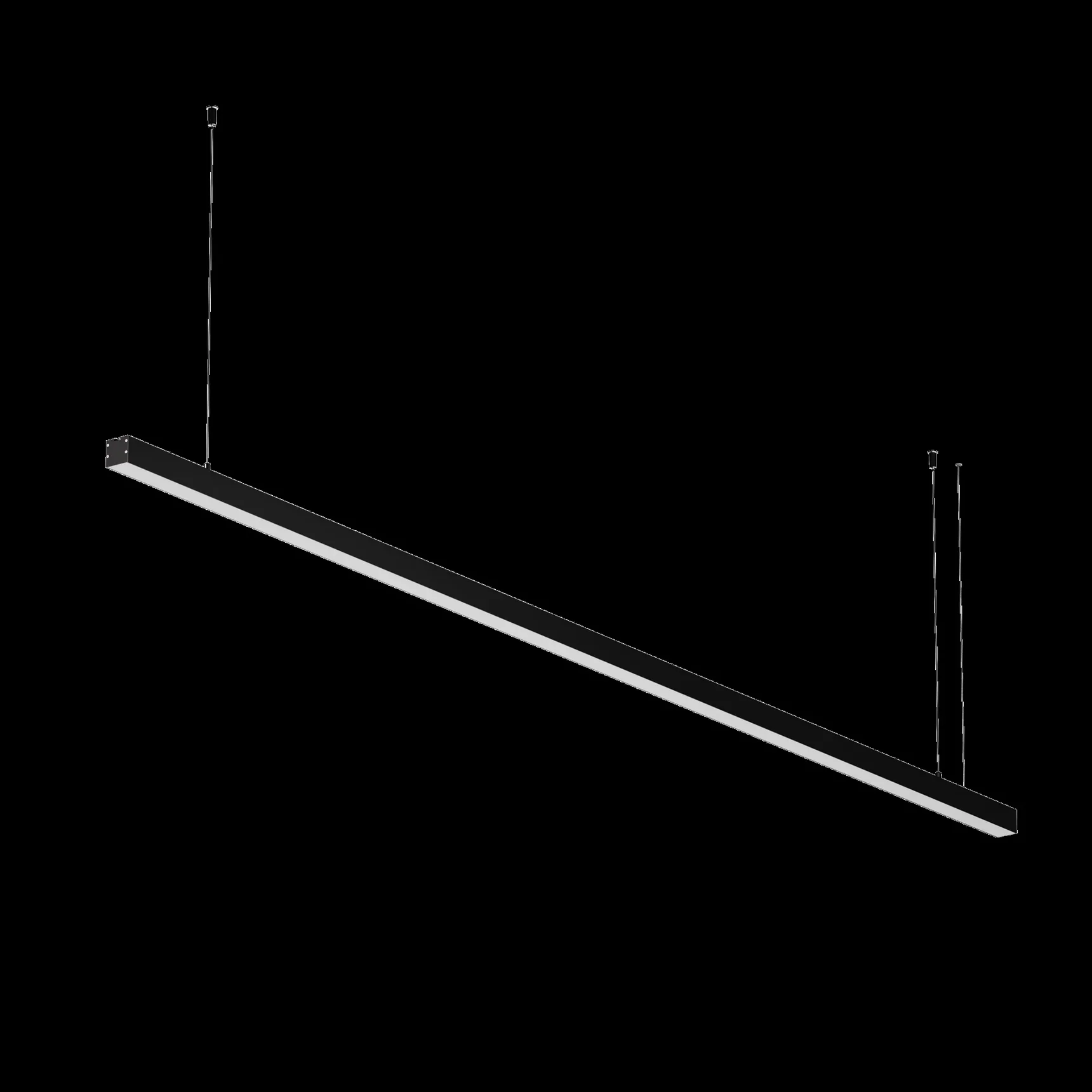 Линейный светильник подвесной 4000K 35x35 48 Вт (Черный, 2 м), LL312016