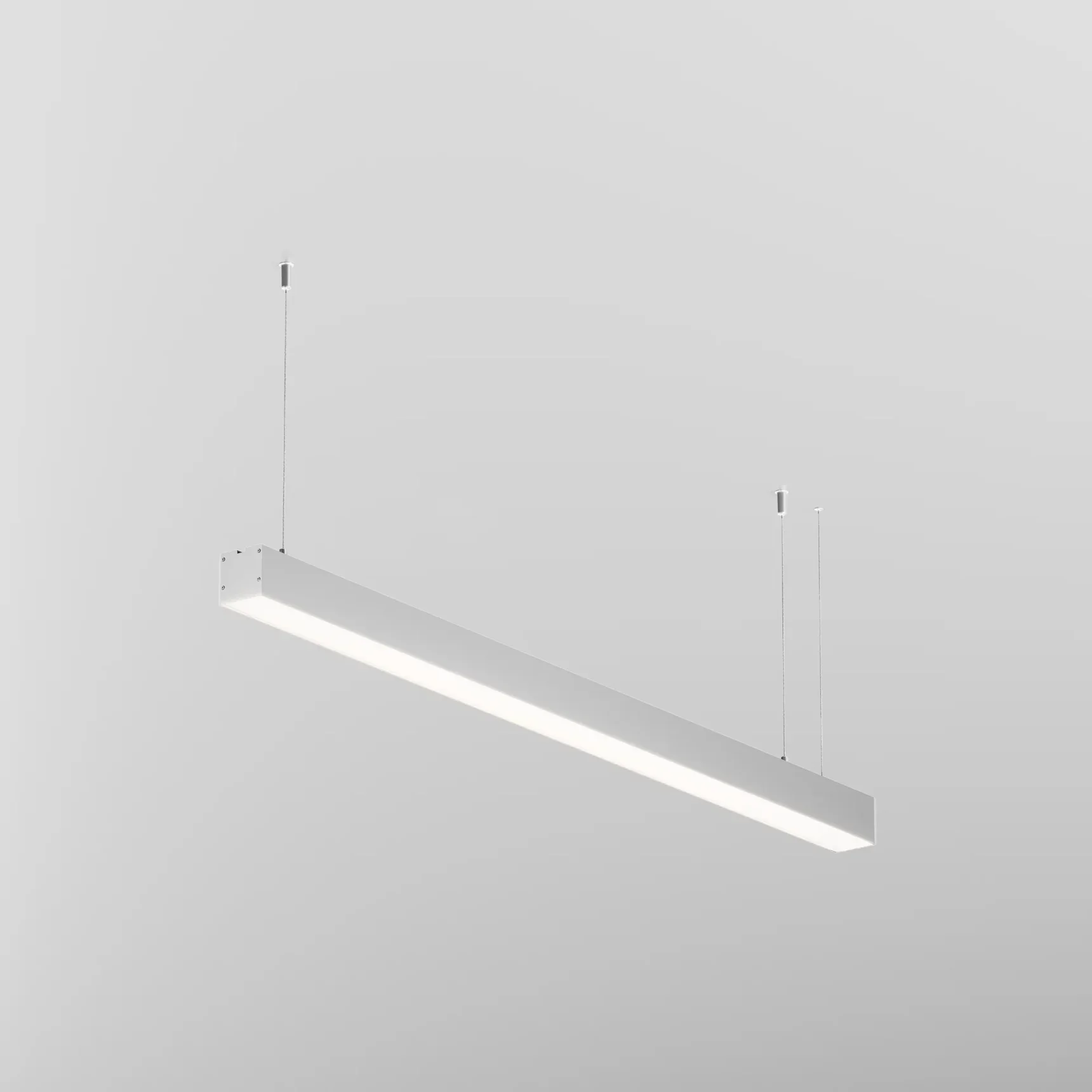Линейный светильник подвесной 3000K 50x50 24 Вт (Серебро, 1 м), LL312019