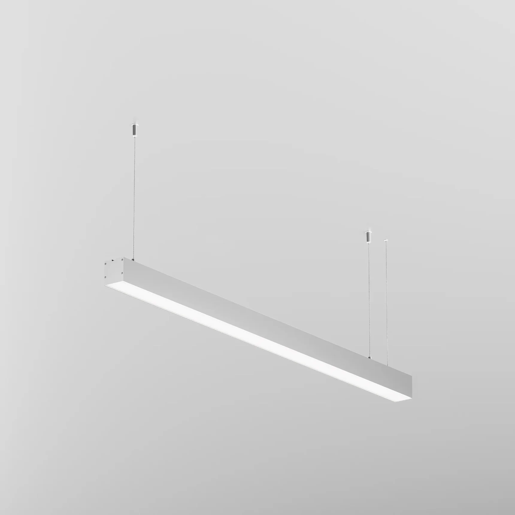 Линейный светильник подвесной 3000K 50x50 24 Вт (Серебро, 1 м), LL312019