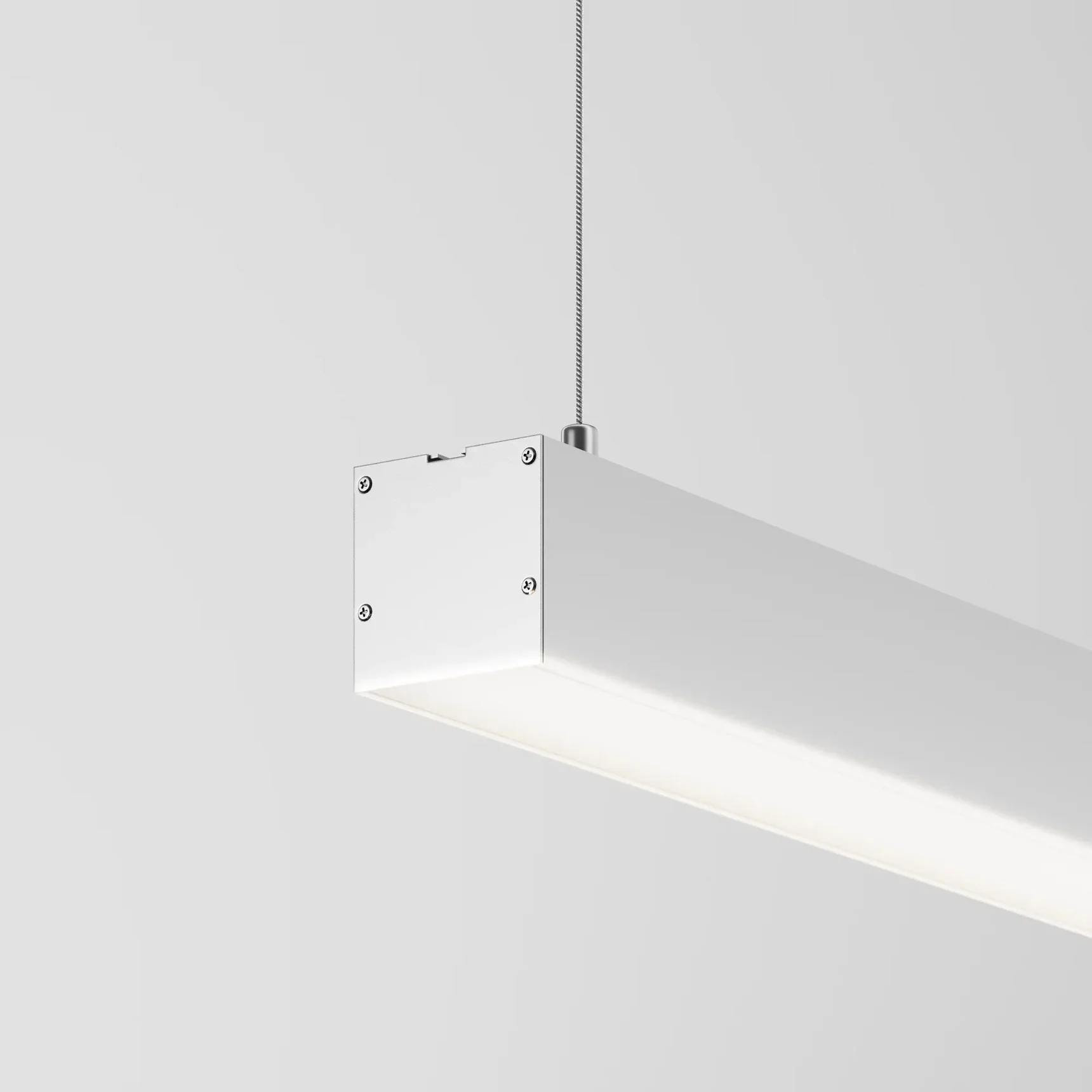 Линейный светильник подвесной 4000K 50x50 24 Вт (Серебро, 1 м), LL312020