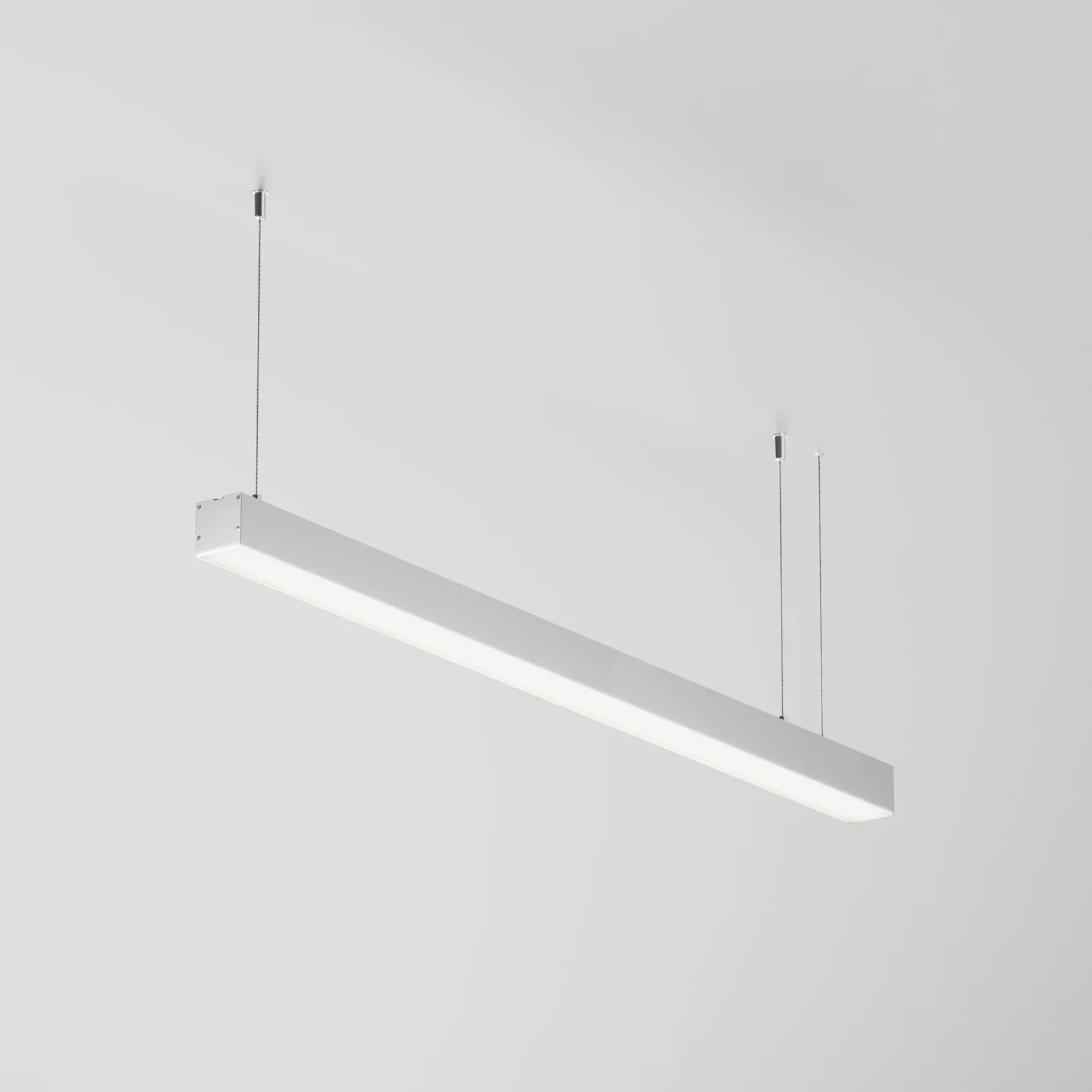 Линейный светильник подвесной 4000K 50x50 24 Вт (Серебро, 1 м), LL312020