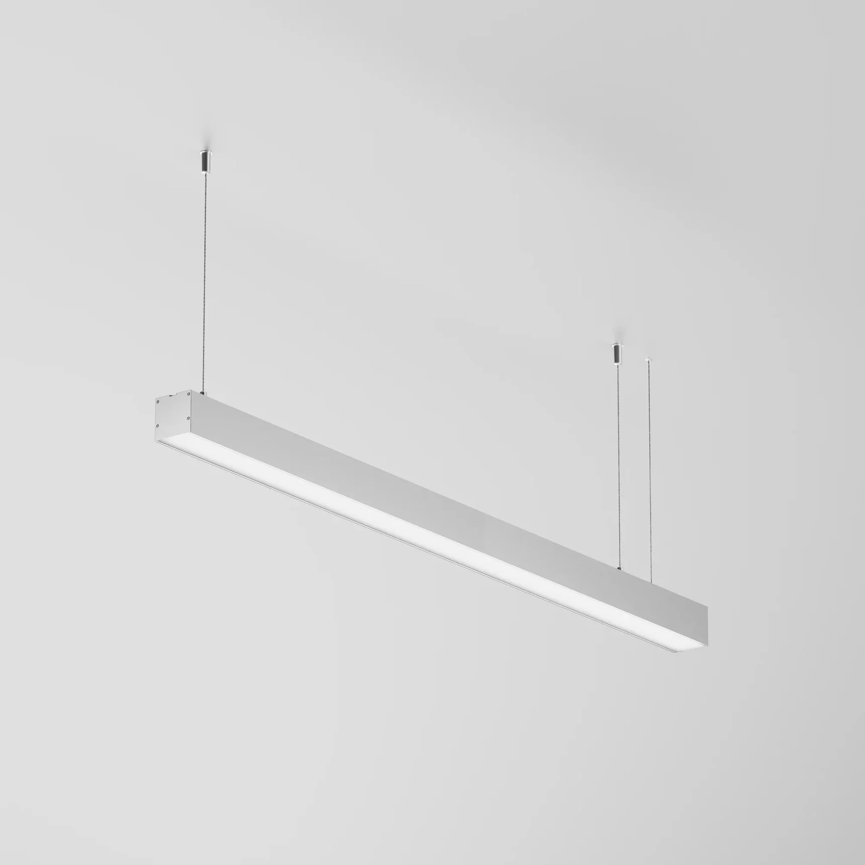 Линейный светильник подвесной 4000K 50x50 24 Вт (Серебро, 1 м), LL312020