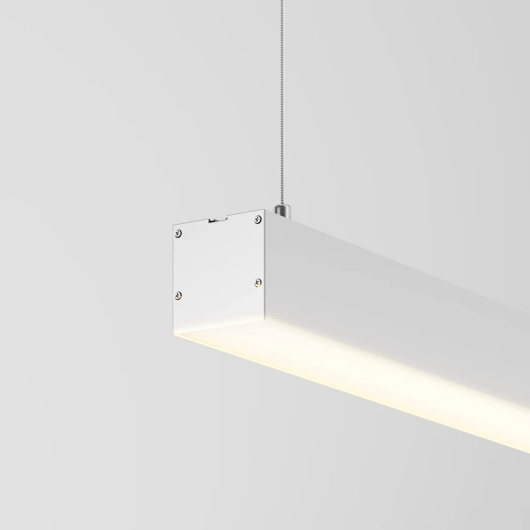 Линейный светильник подвесной 3000K 50x50 36 Вт (Серебро, 1,5 м), LL312021