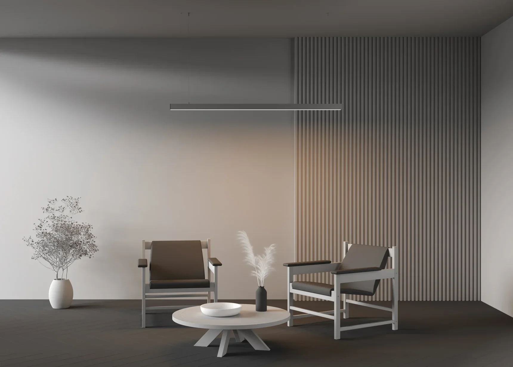 Линейный светильник подвесной 3000K 50x50 36 Вт (Серебро, 1,5 м), LL312021